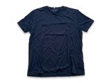 a navy t - shirt on a white background