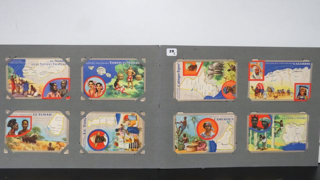 Divers : Lot de 38 cartes publicitaires des produits du Lion Noir...