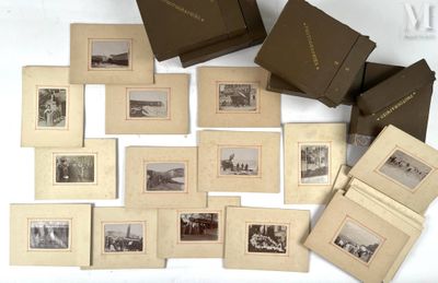several old black and white photographs of people in a room