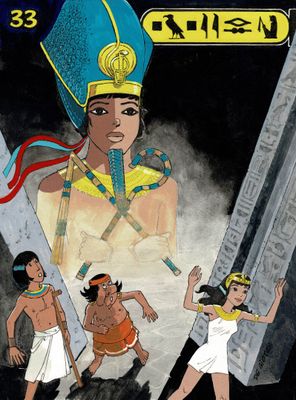 une image représentant une illustration d'un dessin animé montrant une femme tenant une épée