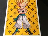 a picture of a picture of gohan on a yellow background