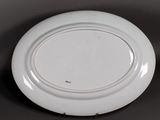 a white plate with a black border on it