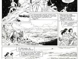 a page from the comic strip of the first issue of star wars