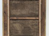 an image of a picture of a wooden frame hanging on a wall