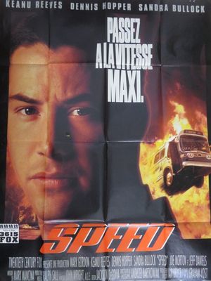 l'affiche du film « Speed », mettant en scène un homme avec une voiture