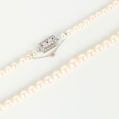 Sautoir de perles de culture (diam. - Photo 1