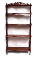 Paire d'étagères bibliothèques en bois sculpté, teinté façon… (photo 3)