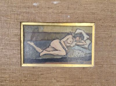 une image d'un tableau représentant une femme allongée sur un lit