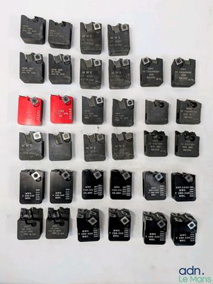 many pieces of electrical equipment that are on the table