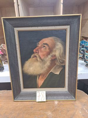 tableau représentant un vieil homme à la longue barbe blanche