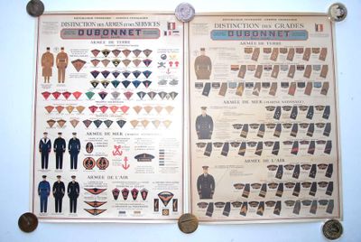 Lot de deux affiches en couleur et cartonnées, offertes par …