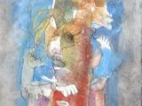 a painting of a man with a top hat on