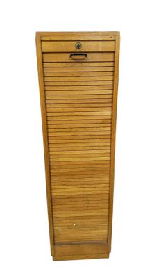 a close up of a wooden cabinet on a white background
