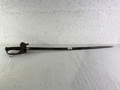 an image of a sword on a white surface