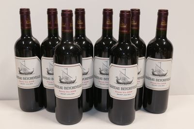 six bouteilles de vin rouge sont alignées sur une table