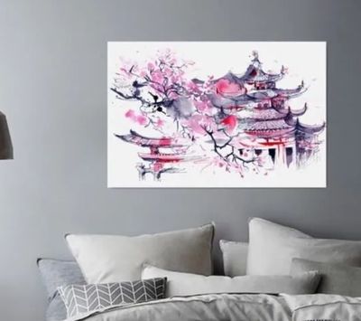 Tableau Décoration Murale Monastère Japon, dimensions: 120x8…