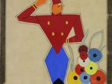 une image représentant un tableau où l'on voit un homme tenant des fleurs à la main