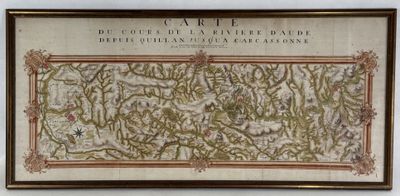 une vieille carte de la Castille dans un cadre doré