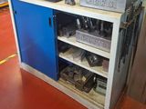 a workbench with tools on it in a factory