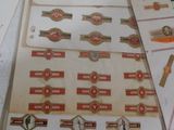 a lot of cigar labels on a folder of papers