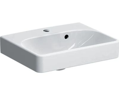 Lavabo Geberit Smyle Square - 45x36 cm, avec trop-plein, tro…