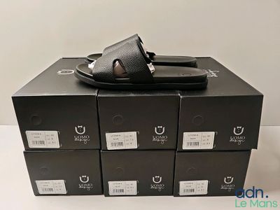 sandales Ugg pour homme, neuves, en cuir noir