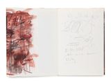 an open book with a drawing of a man and a woman