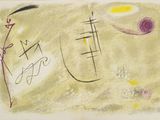 an image of a drawing of a yellow and purple object on a yellow background