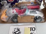 a box of toys that are sitting on a table