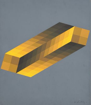 Victor Vasarely (1906-1997) Tridim T Sérigraphie sur papier …