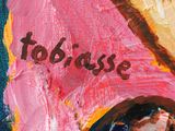 a painting of a woman ' s face with the word tabbasse written on it