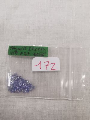 TANZANITE violet blue IF à VVS Nbr 46 Tanzanie rond 2,7 4,05…