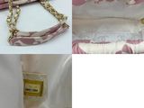 several pictures of a pink purse with a gold chain and a pink purse with a gold chain and a pink purse with a gold chain and a pink purse with a