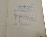 an open book with a handwritten poem on it sitting on a table
