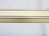 a white box with a black stripe on it