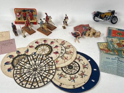 a lot of toys that are on the table