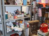 a room with a lot of items on the shelves
