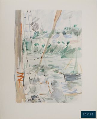 une photo d'une aquarelle représentant un voilier sur l'eau
