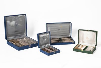 CHRISTOFLE Suite de six fourchettes et six cuillères à café … - Photo 1