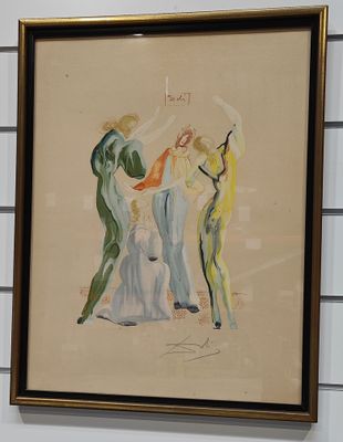 Lithographie Dali "la danse" dimensions hors cadre 49x64 en …