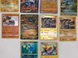 beaucoup de cartes de pokemon différentes sur le mur