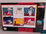 a picture of a box with a picture of a family on it
