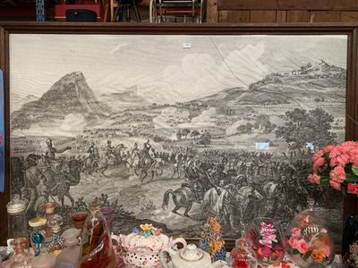 "Scène de bataille" Estampe encadrée