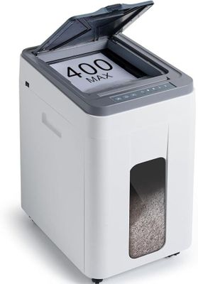 a white paper shr machine on a white background