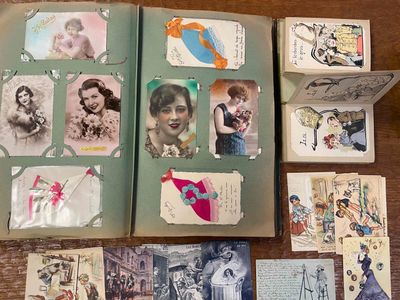 a lot of cards on the table with pictures on them