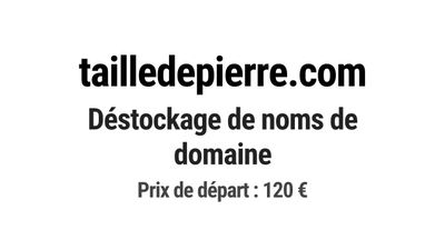 Nom de domaine tailledepierre.com.