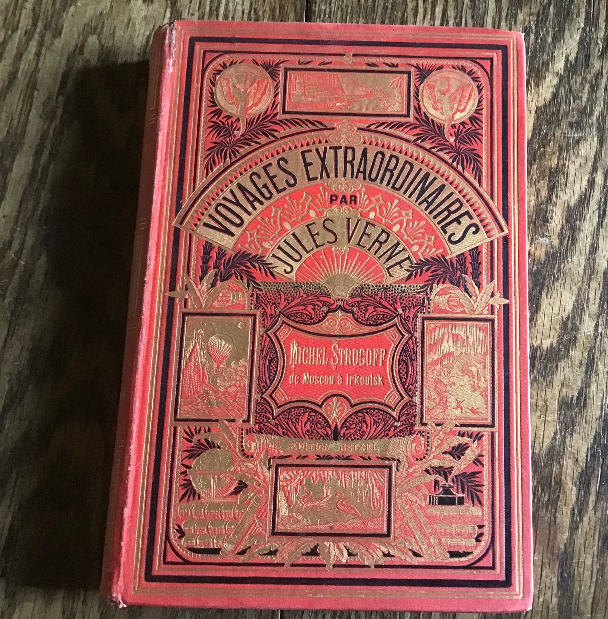 Jules Verne Les Voyages Extraordinaires Michel Strogoff Bibliothèque d’éducation er de Récréation Hetzel Eo 1888 Cart...