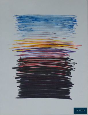 an image of a book cover with a picture of a rainbow colored brush stroke