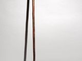 a wooden stick with a bird head on top of it