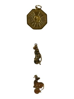 several different types of metal items are displayed on a white surface
